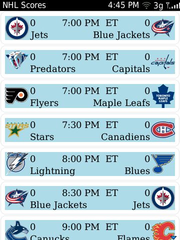 nhl scores app